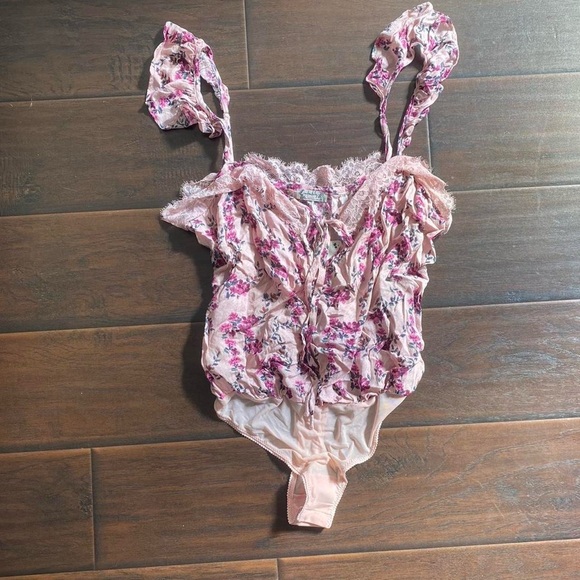Free People Take It Away Pink Floral Bodysuit - Picture 10 of 14